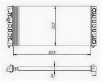 Радиатор системы охлаждения VW GOLF/VENTO 1.6-1.9TDI 91- NRF 54664