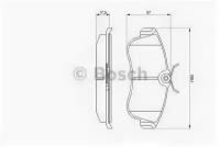 Колодки тормозные дисковые NISSAN ALMERA 00/PRIMERA 9303 передние, 0986461147 BOSCH 0 986 461 147