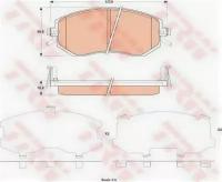 Колодки тормозные дисковые SUBARU: BRZ 2.0 12-, FORESTER 2.0/2.0 D/2.5/2.5 Turbo 08-, FORESTER 2.0 D/2.0 X 13-, IMPREZA 1.6 i/1.6 i AWD 12-, IMPREZA TRW GDB3519