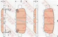 Колодки тормозные дисковые задн NISSAN: CUBE (Z12) 10 -, JUKE 10 -, TEANA II (J32) 08 - TRW GDB3508