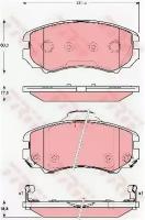 Колодки тормозные дисковые передн HY: ELANTRA 06-, ELANTRA седан 00-, KIA: SPORTAGE 04- TRW GDB3386