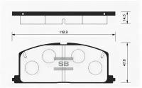 Колодки тормозные передниеToyota-Camry(VZV21),Celica, Corolla(AE112R),Corolla(AE80) Sangsin Brake SP1105