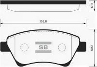 Колодки тормозные передние Sangsin Brake SP1413