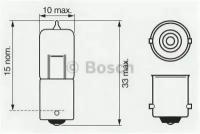 Лампа накаливания лампа BA9s 10W 12V BOSCH 1987302233