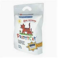 PrettyCat наполнитель древесный для котят Wood Granules 12 л (2 шт)