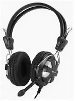 Гарнитура A4Tech Гарнитура A4Tech HS-28 Stereo Headset, с регулятором громкости, черно-серебр. (ret)