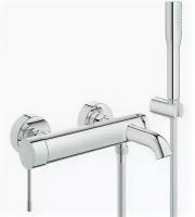 Настенный смеситель Grohe Essence, арт. 33628001, неповоротный излив, лейка в комплекте