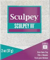 Полимерная глина Sculpey III 539 (белый с блестками) 57г