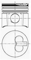 Поршнекомплект Peugeot 305D XDU9 d83+0.50 Nural, 8715200710 NURAL 87-152007-10