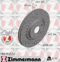 590.2825.52_Диск Тормозной!Sport Перед. 328X28/49-5X114 Lexus Rx 2.0-3.5 08>, Toyota Rav 4 2.0/2. Zimmermann арт. 590.2825.52