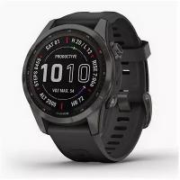 Умные часы Garmin fenix 7S – Sapphire Solar Edition Carbon Grey DLC Titanium with Black Band (010-02539-25)