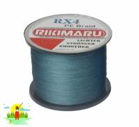 Плетеный шнур RIKIMARU RX4 PEx4 / 0.12мм, 8.2кг, Dark Grey 500м, / Леска плетенка для рыбалки