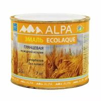 Эмаль глянцевая ALPA Ecolaque белая 0,5 л