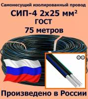 Самонесущий провод СИП-4 2х25 мм2, ГОСТ, 75 метров