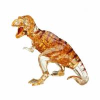 Головоломка 3D-пазл «Динозавр T-Rex» коричневый со стикерами, Crystal Puzzle