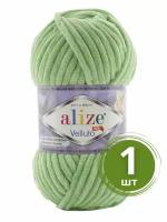 Пряжа Alize Velluto (Веллюто) - 1 моток Цвет: 103 светло-зеленый 100% микрополиэстер 100г 68м
