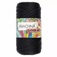 Пряжа ARACHNA "LEATHER ART" 100% полиэстер 4 шт. х 160 г 10 г 50 м №01 черный