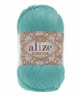 Пряжа ALIZE Forever crochet (Ализе форевер), 376 светло-бирюзовый, 100% микрофибра акрил, 50 г, 300 м, 2 шт