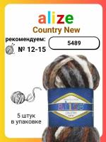 Пряжа для вязания Alize Country New 5489, 100 г, 34 м, 5 штук