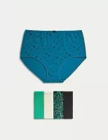 Marks and spencer трусы женские Full Briefs UK24 Turquoise Mix