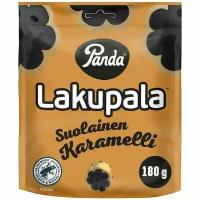 Лакричные конфеты Panda Lakupala Suolainen Karamelli в белом шоколаде, 180 г (Финляндия)