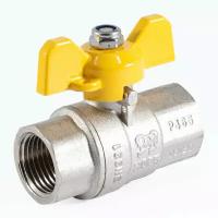 Кран шаровой для газа PROFACTOR PF GAS в/в бабочка 1/2 дюйма PF GBV 333