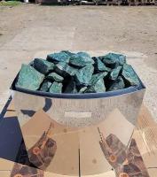 Нефрит колото-шлифованный высший сорт камни для бани и сауны (фракция 4-8 см) упаковка 10 кг