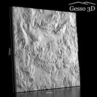 Гипсовая панель Gesso 3D cкалы "Monblan" 700x700х35 мм, Упаковка 20 шт, 10 м2