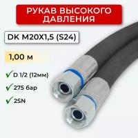 РВД (Рукав высокого давления) DK 12.275.1,00-М20х1,5 (S24)