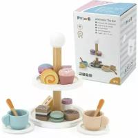 Игровой набор Viga Toys PolarB 44094 Чаепитие со сладостями, 15 предметов