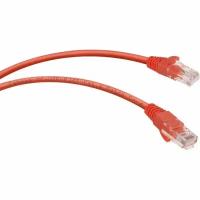 Патч-корд Cabeus U/UTP PC-UTP-RJ45-Cat.6-1m-RD категория 6, 2xRJ45/8p8c, неэкранированный, красный, PVC, 1м