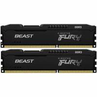 Оперативная память Kingston DDR3 16Gb (2x8Gb) 1600MHz pc-12800 FURY Beast Black (KF316C10BBK2/16)