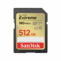 Карта памяти Sandisk 512Gb Extreme SDXC Class 10 UHS-I U3 V30 (180/130 MB/s)