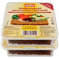 Хлеб Delba цельнозерновой, упаковка 2 шт по 250 грамм