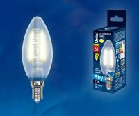 Лампа светодиодная 6W LED-С35-6W/NW/Е14/CL PLS02WH свеча проз цвет белый SKY UN UNIEL