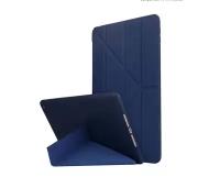 Ультра-тонкий чехол-обложка MyPads для iPad Pro 2 10.5 A1701, A1709 iPad Air 3 (2019) с дизайном Оригами синий кожаный с функцией смарт включения-в