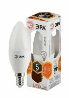 ЭРА LED B35-5W-827-E14 ЭРА (диод, свеча, 5Вт, тепл, E14) (10/100/4000) цена за 5шт