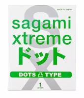 Презерватив Sagami Xtreme Type-E с точками - 1 шт