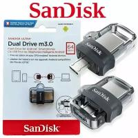 USB Флеш-накопитель Sandisk Ultra Dual Drive m3.0 USB 3.0-64GB (SDDD3-064G-G46)