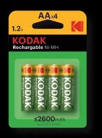 Kodak Аккумулятор Kodak HR6-4BL 2600mAh [KAAHR-4], 4шт (30955097)