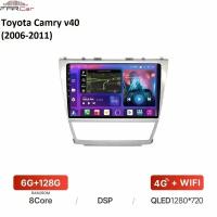 Штатная магнитола FarCar для Toyota Camry v40 (2006-2011) на Android 10 (6gb/128gb/WiFi/BT/GPS/DSP/QLED/4G)