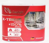 Лампа H4 12V 60/55W P43t (ClearLight) X-treme Vision +150% Light (комплект 2 шт.)