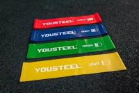 Набор резиновых петел для фитнеса YOUSTEEL MINI BAND. В наборе 4 петли разного сопротивления