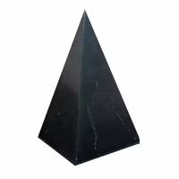 Пирамида из шунгита полированная высокая, размер основания 58-65мм РадугаКамня