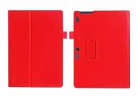 Чехол MyPads для Lenovo Tab 2 A10-30 / A10-30L / ZA0D0048RU / ZA0D0053RU /TAB 2 X30 16GB LTE / TB2-X30L / красный кожаный