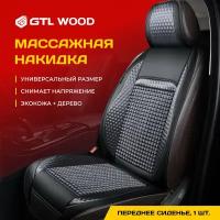 Накидка массажная с деревянными шариками GTL WOOD FRONT (Темно-серый), 1 шт, 136127