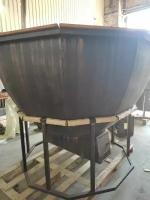 Банный Чан 8 граней на подставке с печью, нерж. сталь AISI 304,6-8 чел,215 см, бронзирование