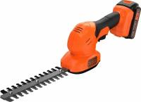 Аккумуляторный кусторез BLACK+DECKER BCSS18D1, 18В, 2Ач, насадки ножницы и кусторез