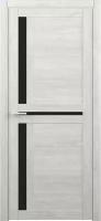 Межкомнатная дверь (дверное полотно) Albero Кельн Эко-Шпон / Дуб нордик / Стекло черное 60х200