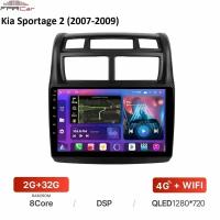 Штатная магнитола FarCar для Kia Sportage 2 (2007-2009) на Android 10 (2gb/32gb/WiFi/BT/GPS/DSP/QLED/4G) Климат и Кондей